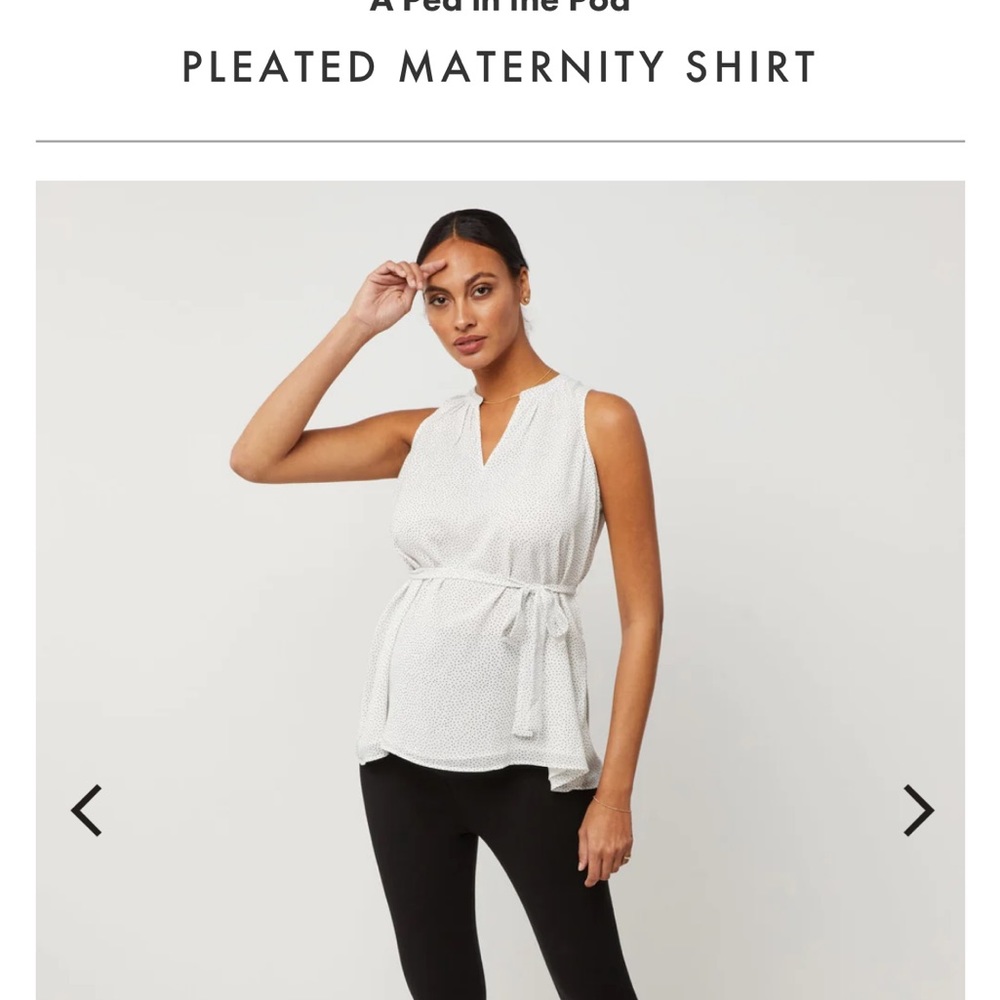 Motherhood Maternity/Pea in a Pod sleeveless maternity blouse, size M